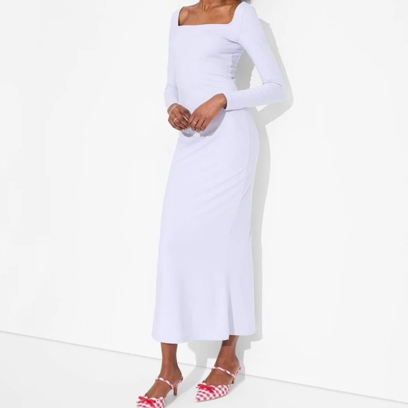 Wild Fable NWT Women’s Long Sleeve ButterBliss Maxi Bodycon Dress Blue L & XL - Picture 2 of 5